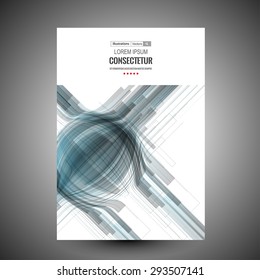 Vector web and mobile interface template. Corporate website design. Abstract vector brochure, Web sites, page.Gray abstract element