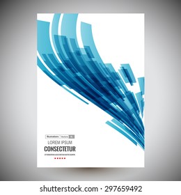 Vector web and mobile interface template. Corporate website design. Abstract vector brochure, Web sites, page. Blue abstract element