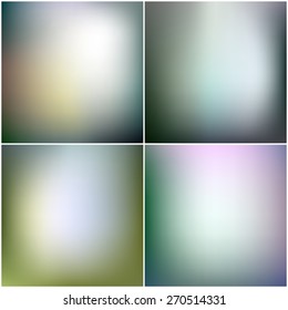 Vector web and mobile interface templates. Editable blurred backgrounds set