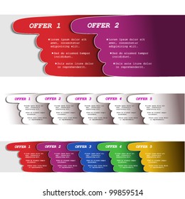 Vector web navigation with hand - offer template