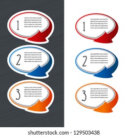 Vector web navigation - offer template for 3 menu items