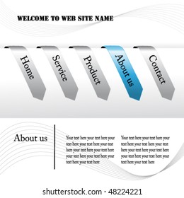 Vector web navigation template