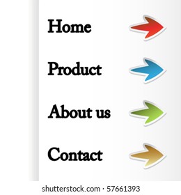 Vector web navigation template