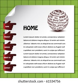 Vector web navigation template