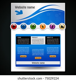 Vector web navigation template