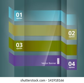 Vector Web Option Banners. Infographic Design Template.