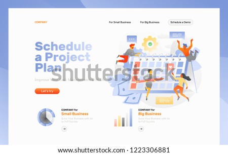 vector web page design template tasks stock vector royalty free website schedule template