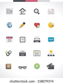 Vector web page interface icon set