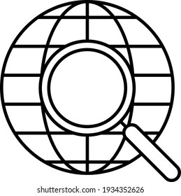Vector Web Search Outline Icon Design
