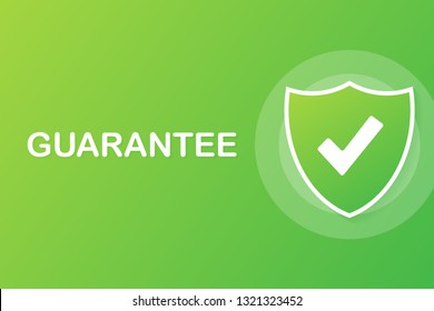 Vector web site design template. Guarantee and secure in future. Vector stock illustration.