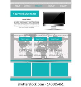 Vector web site design template
