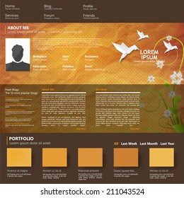 Vector web site design template 