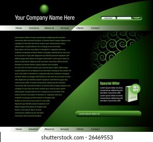 Vector web site design template
