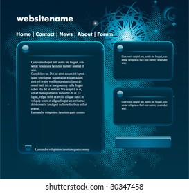 Vector web site design template