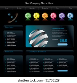 Vector web site design template