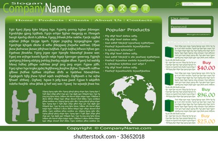 Vector web site design template.