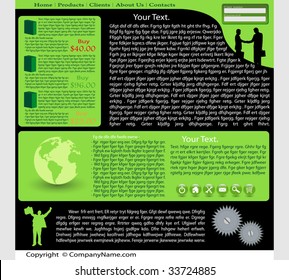 Vector web site design template.