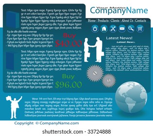 Vector web site design template.