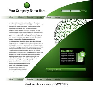 Vector web site design template