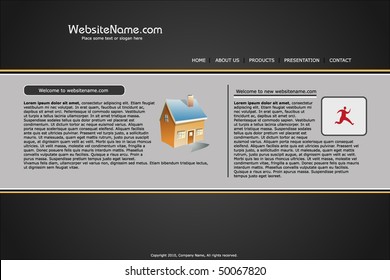 Vector web site design template