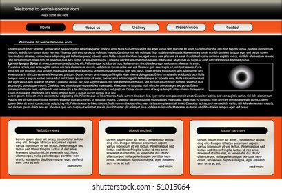 Vector web site design template