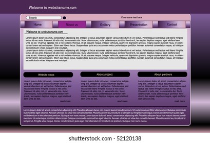  Vector web site design template