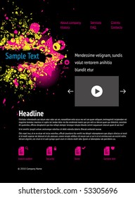 Vector web site design template