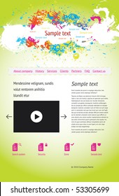 Vector web site design template