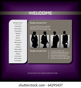 Vector web site design template