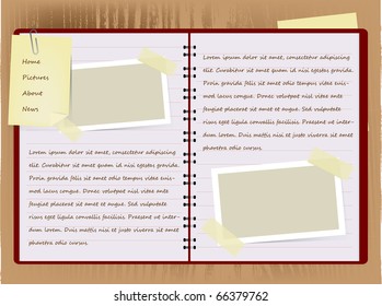 Vector web site design template
