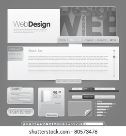 Vector web site design template