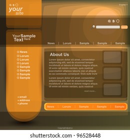 Vector Web Site Design, Template.