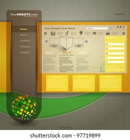Vector Web Site Design, Template.