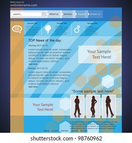 Vector Web Site Design, Template.