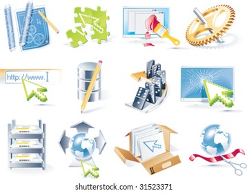 Vector web site development icon set