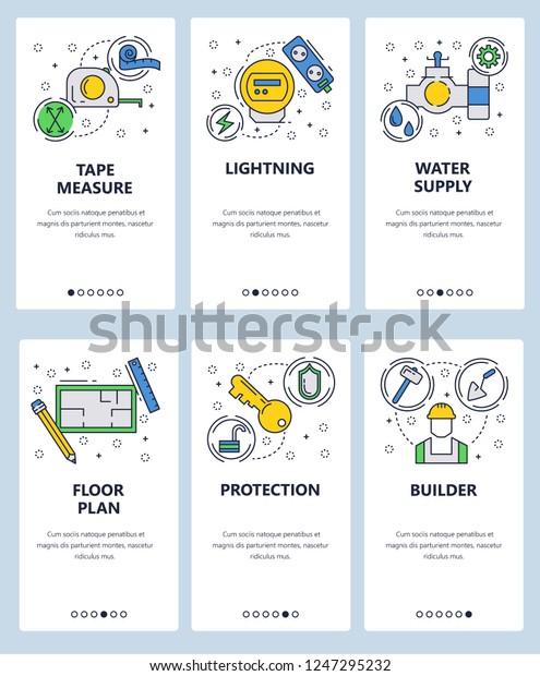 Vector Web Site Linear Art Onboarding Stock Vector Royalty Free