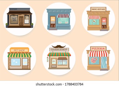 Vector web site onboarding screens template. Set of building icons. Menu banners for website and mobile app development.