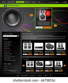 Sitio web vector es una tienda online