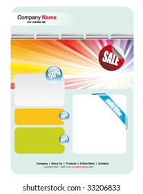 VECTOR Web Site Sales Template