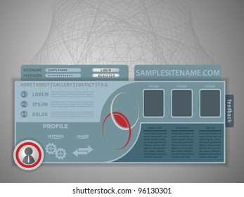 vector web site template