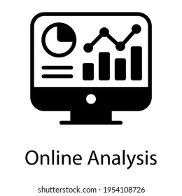 A vector of web statistics with circle chart, online analysis editable icon 