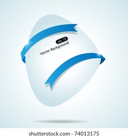 Vector web style elements with blue ribbon