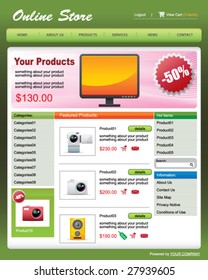 vector Web Template 01 -- Online Store