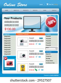 vector Web Template 03 -- Online Store