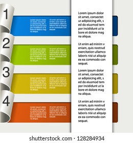 Vector web template -  4 steps, options, banners, website layout