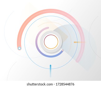 Vector web template with abstract shapes