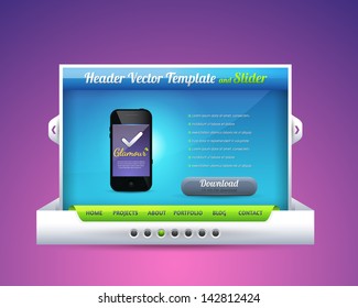 Vector Web Template Home Page Slider