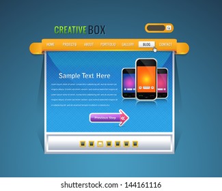 Vector Web Template Home Page Slider
