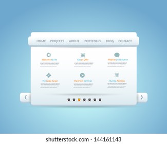 Vector Web Template Home Page Slider