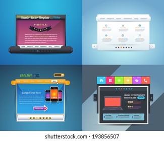 Vector Web Template Home Page Slider Collection